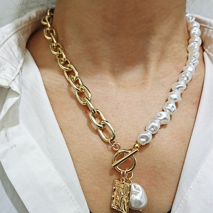 Vintage Baroque Pearl Necklace for Holiday Banquets
