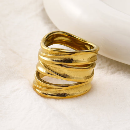 Multi-layer Stainless Steel High-key Fashion Ring